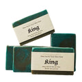 King | Exfoliating Goat Milk Soap Bar | Teakwood & Mahogany Scent