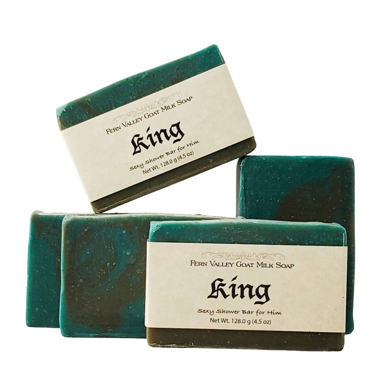 King | Exfoliating Goat Milk Soap Bar | Teakwood & Mahogany Scent