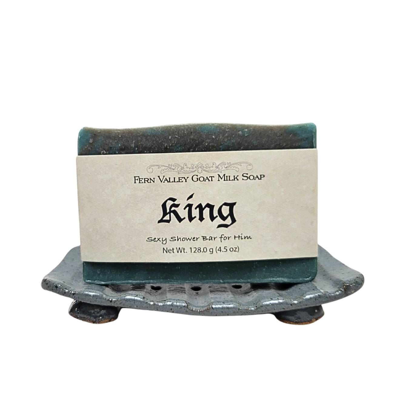 King | Exfoliating Goat Milk Soap Bar | Teakwood & Mahogany Scent