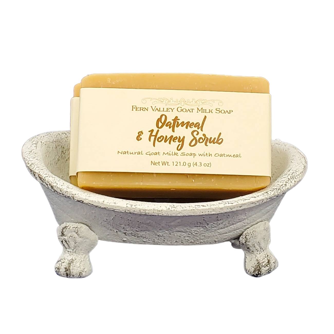 Oatmeal & Honey | Exfoliating Goat Milk Soap Bar | Creamy & Soothing
