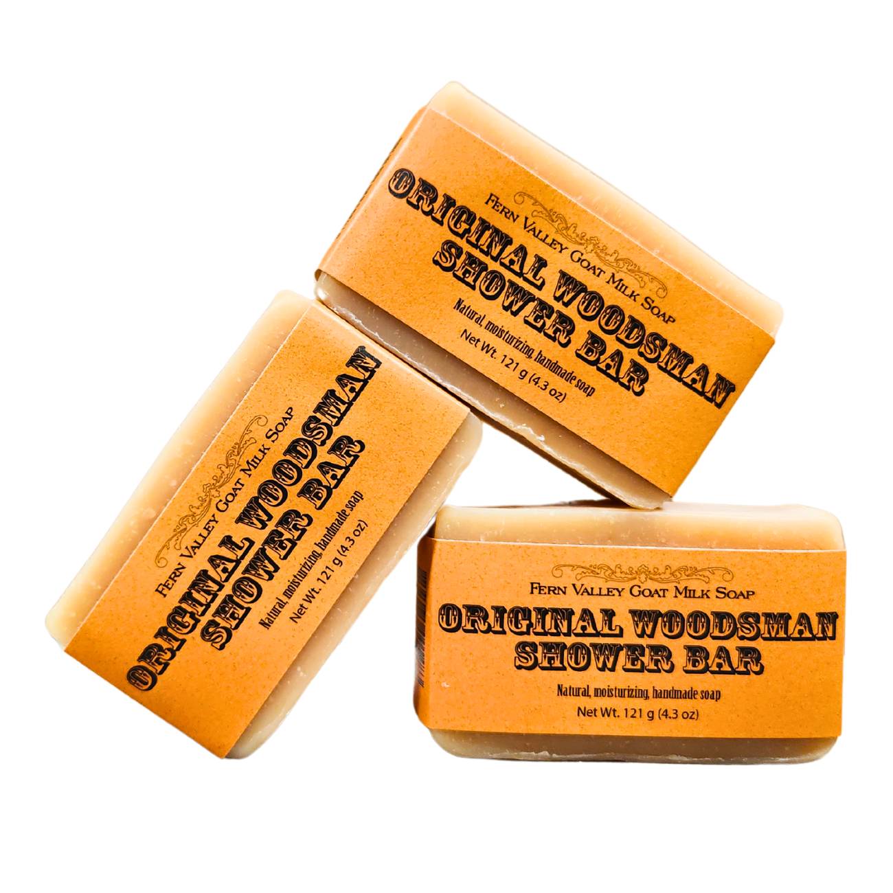 Original Woodsman | Goat Milk Shower Bar | Warm & Spicy Cologne Scent