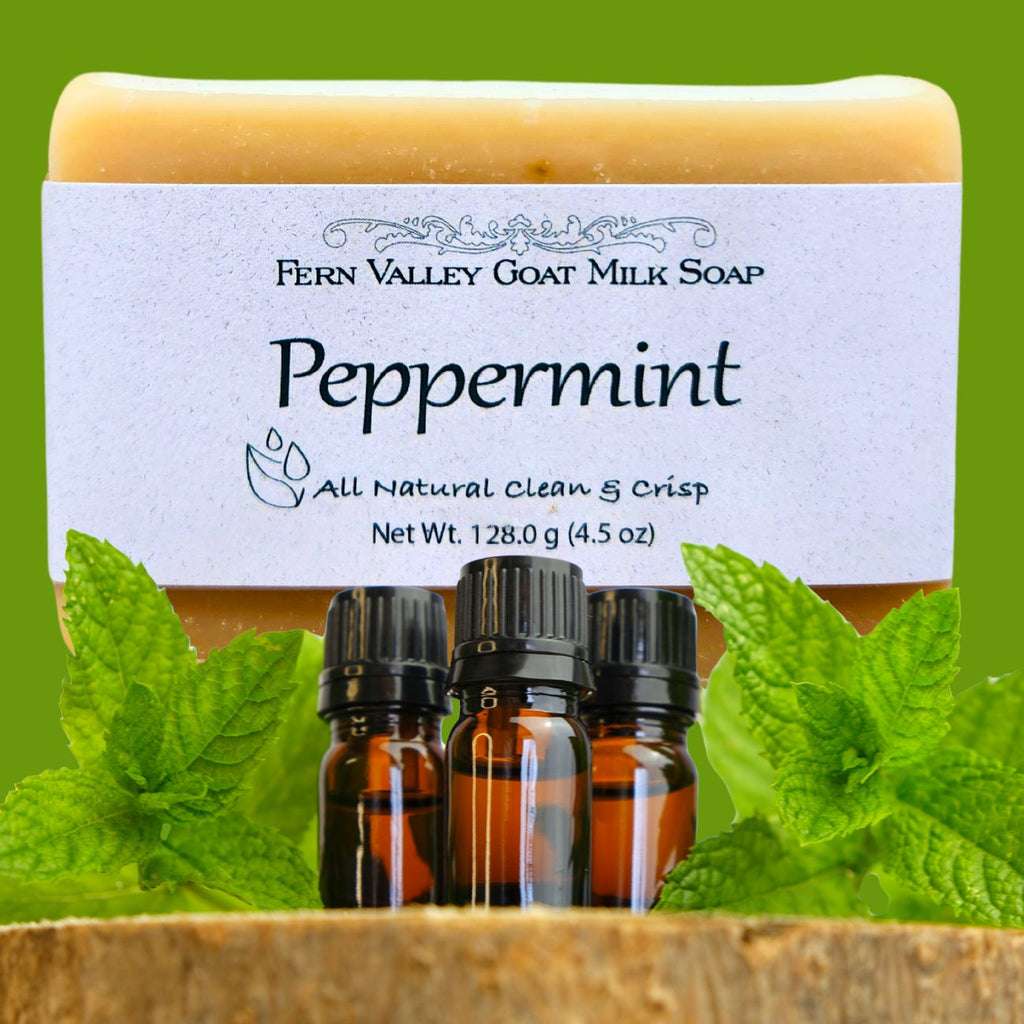 Peppermint | All Natural Goat Milk Soap Bar | Crisp & Refreshing