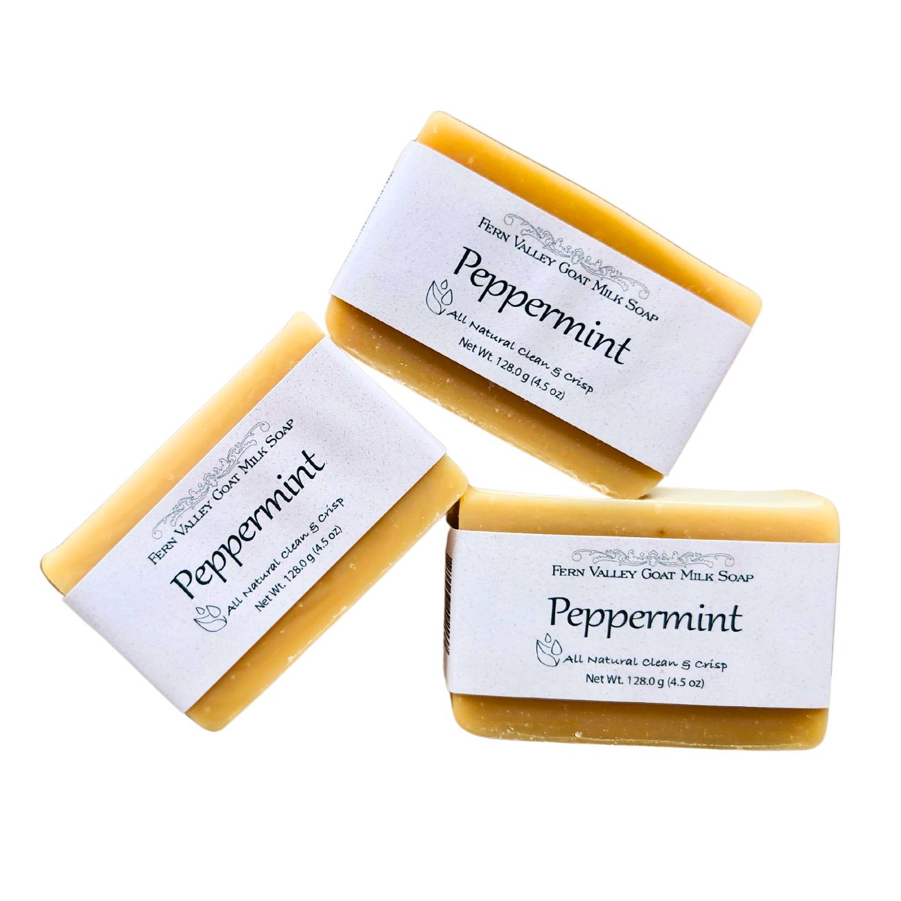 Peppermint | All Natural Goat Milk Soap Bar | Crisp & Refreshing