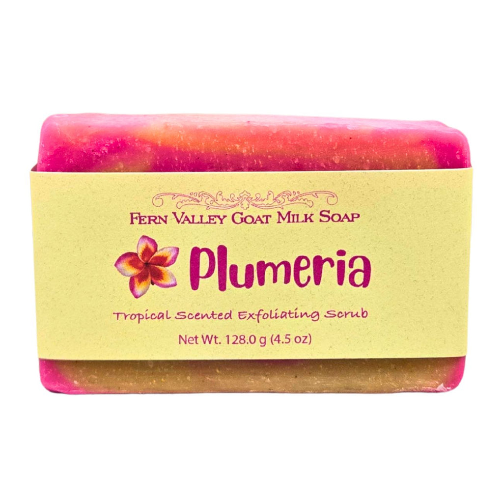 Plumeria | Tropical Exfoliating Goat Milk Soap Bar | Sweet & Floral