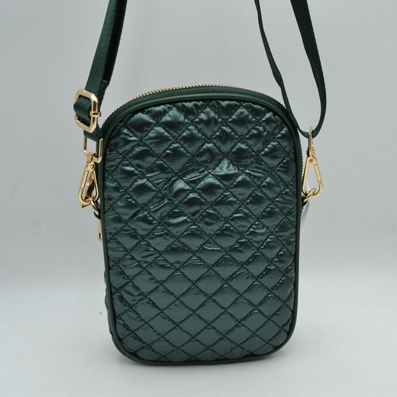 Quilted Puffer Multi-Zip Crossbody Bag