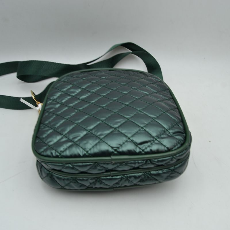 Quilted Puffer Multi-Zip Crossbody Bag