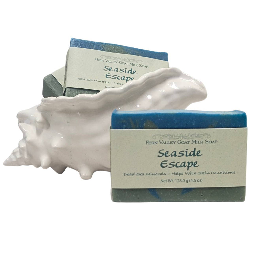 Seaside Escape Goat Milk Soap Bar – Dead Sea Minerals & Exfoliating Scrub