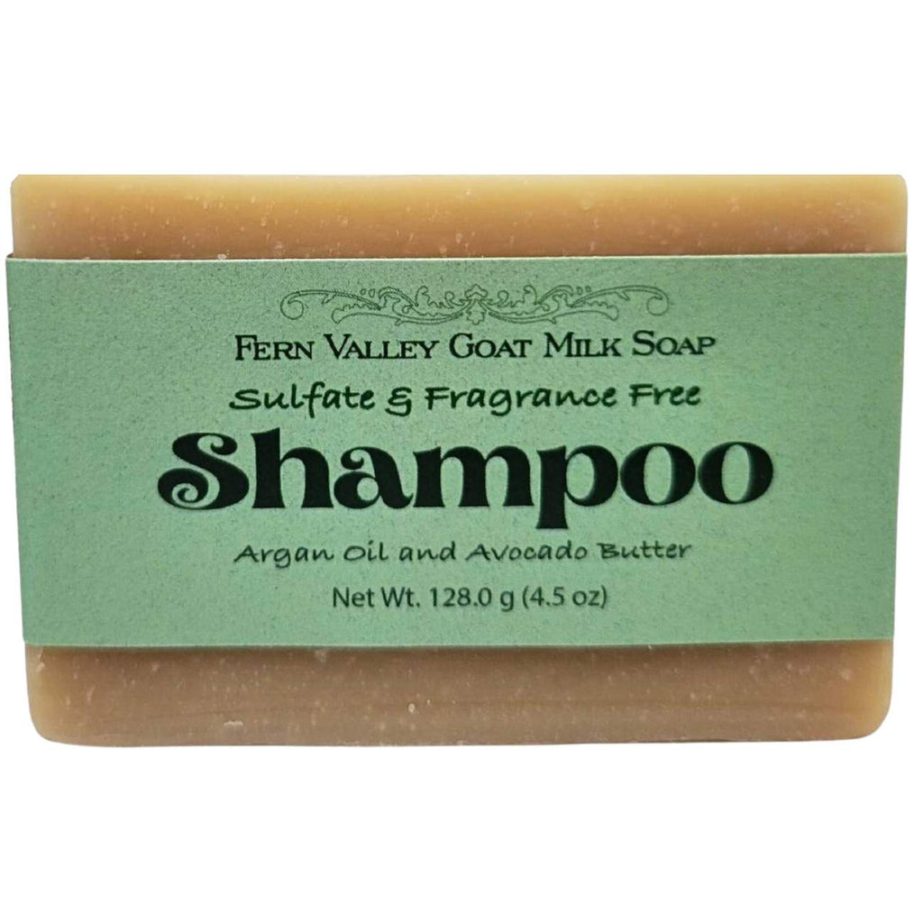 Goat Milk Shampoo Bar | Argan Oil & Avocado Butter | Fragrance-Free