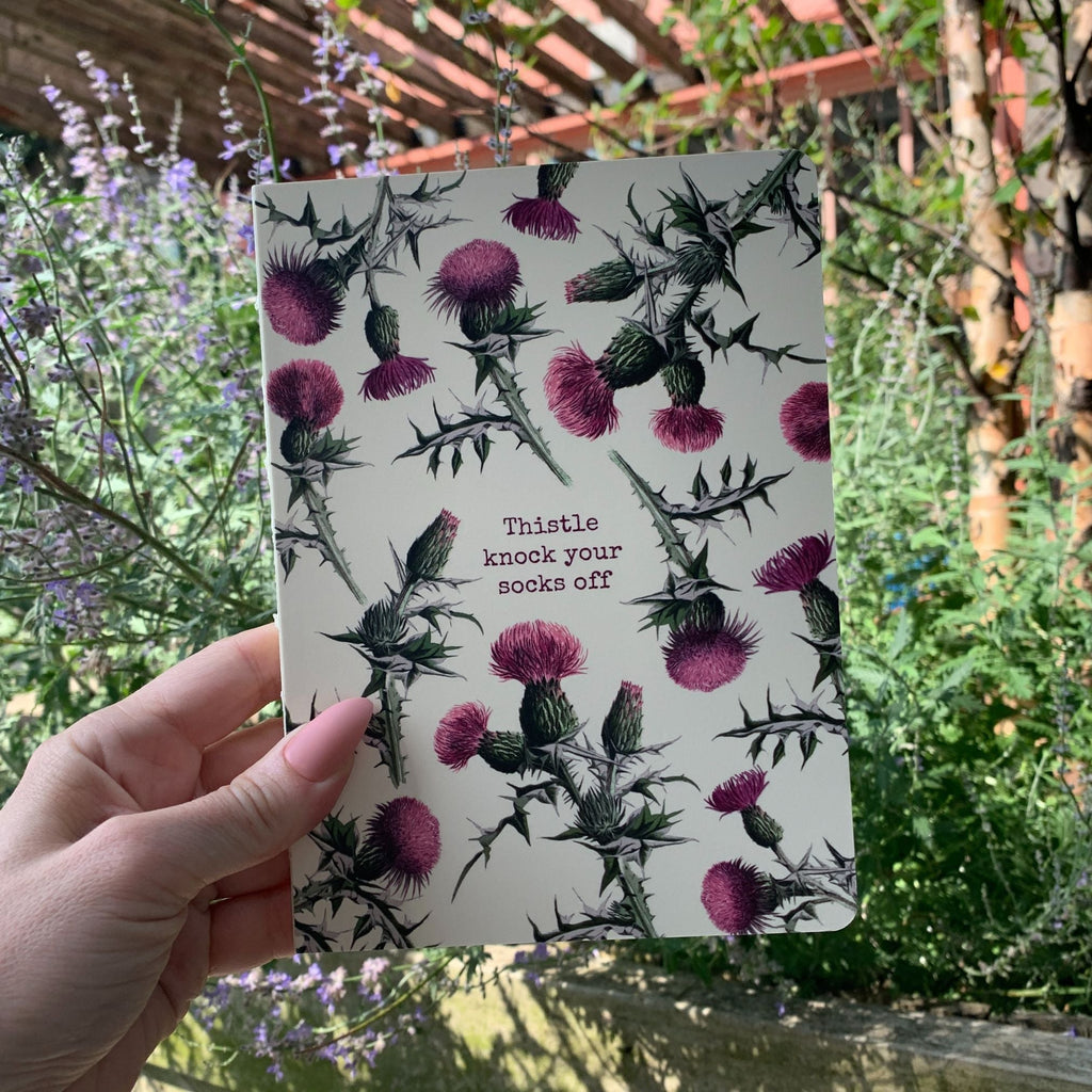 Purple Thistle Lined Journal | Lay-Flat Notebook
