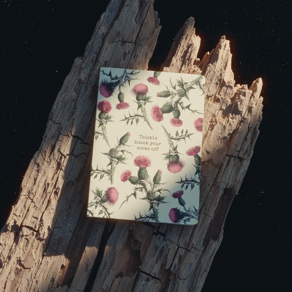 Purple Thistle Lined Journal | Lay-Flat Notebook