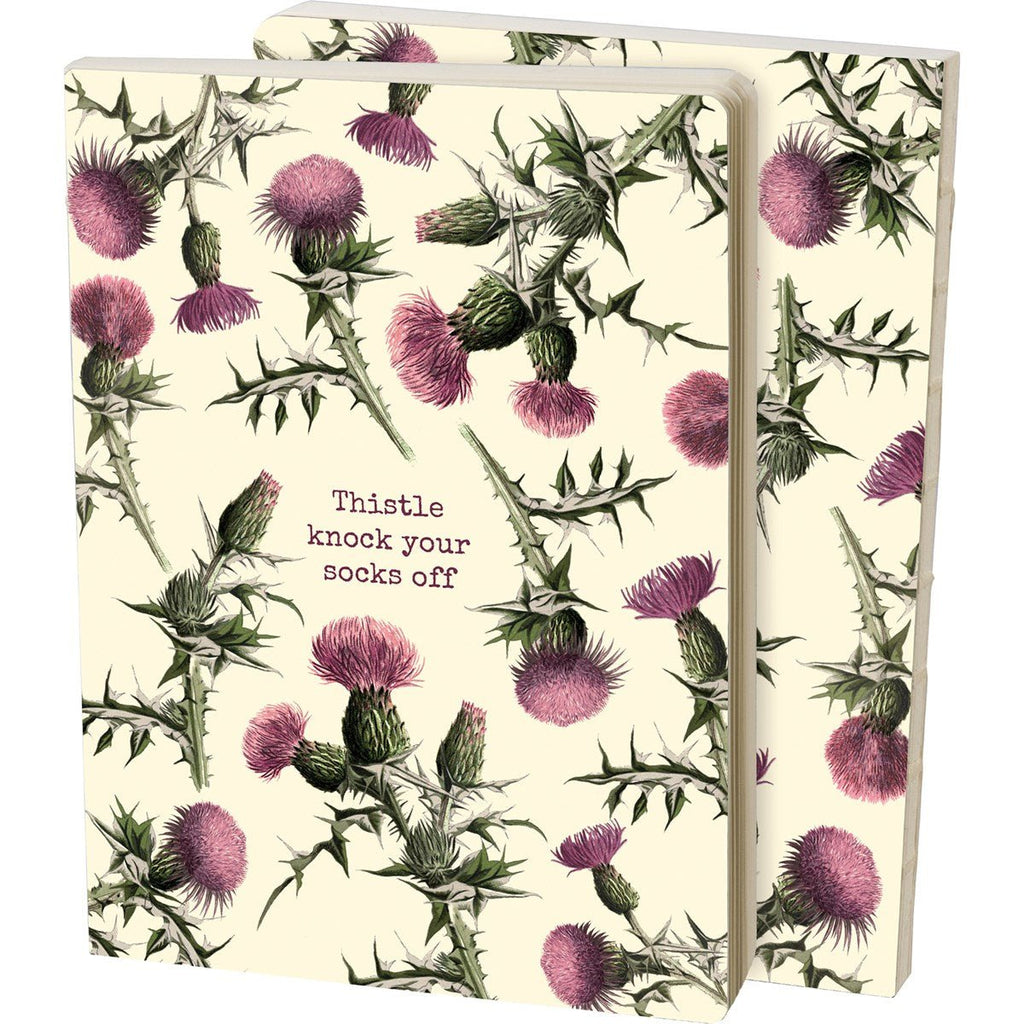 Purple Thistle Lined Journal | Lay-Flat Notebook