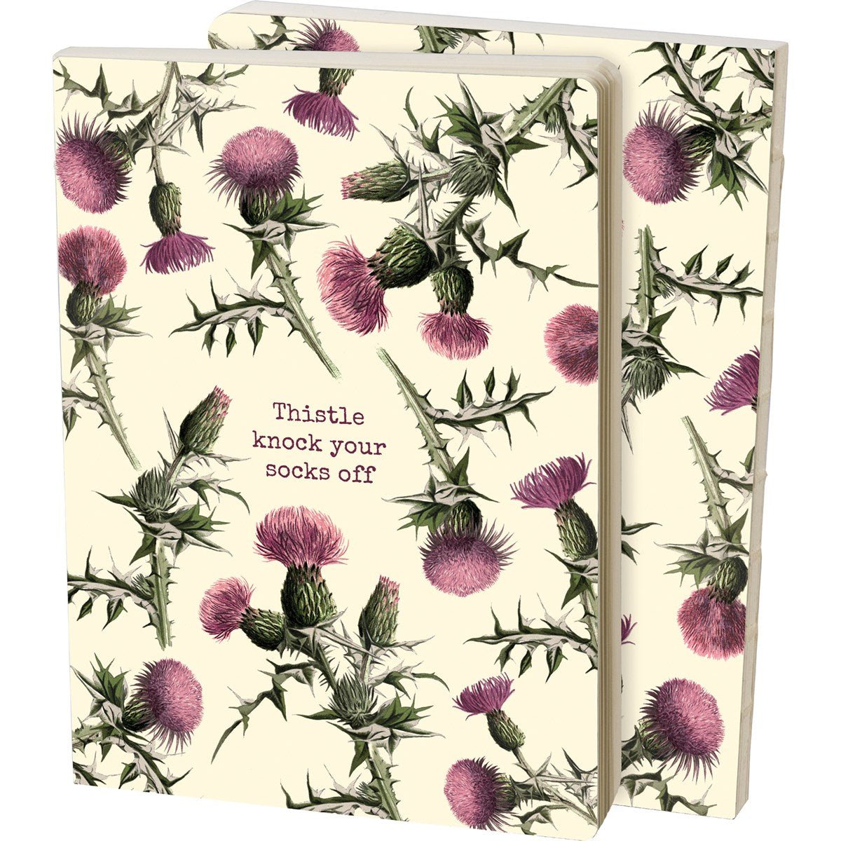 Purple Thistle Lined Journal | Lay-Flat Notebook