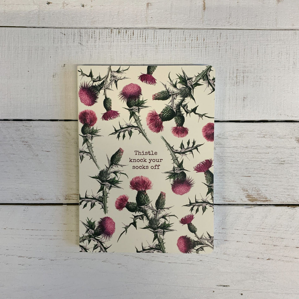 Purple Thistle Lined Journal | Lay-Flat Notebook