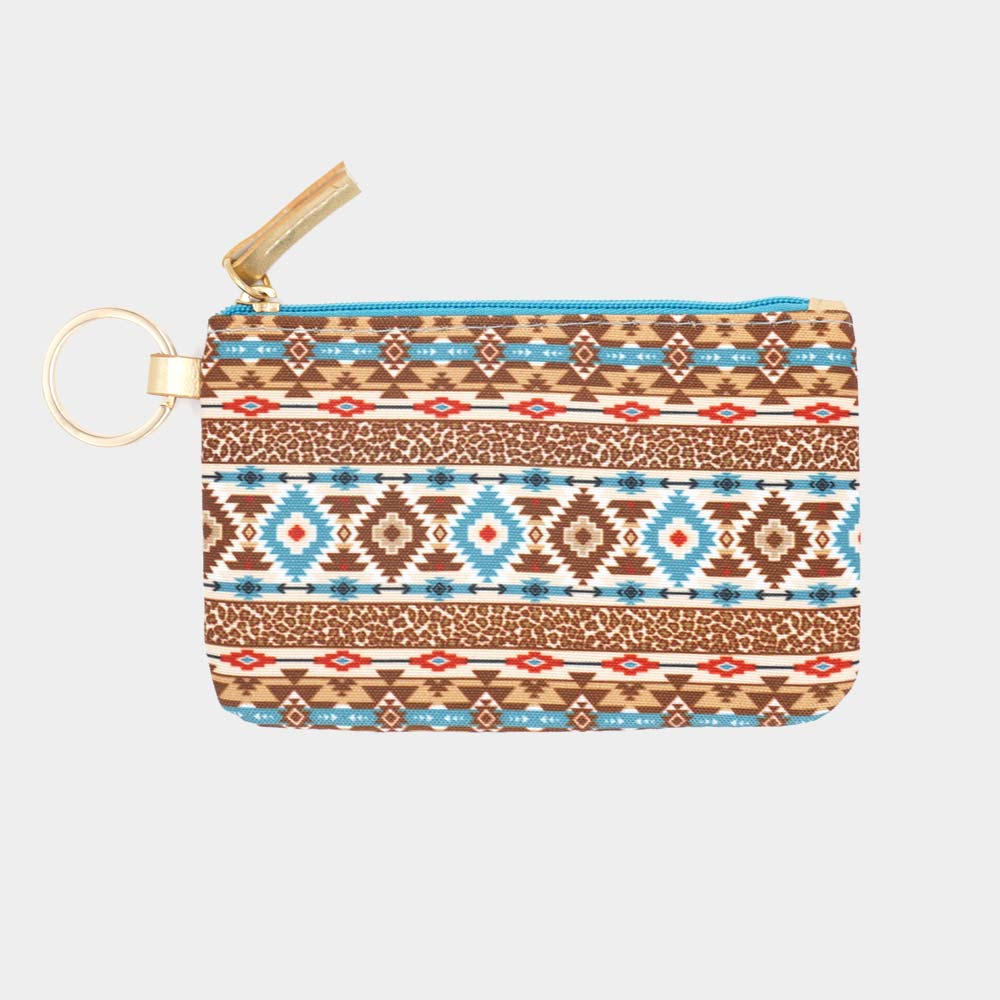 Boho Aztec ID Wallet with Detachable Lanyard