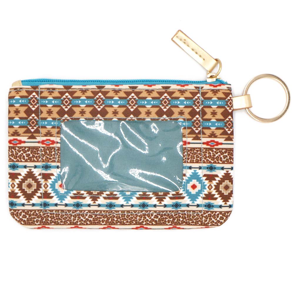Boho Aztec ID Wallet with Detachable Lanyard