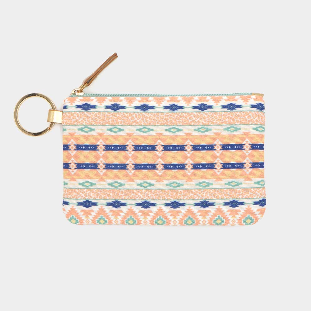 Boho Aztec ID Wallet with Detachable Lanyard