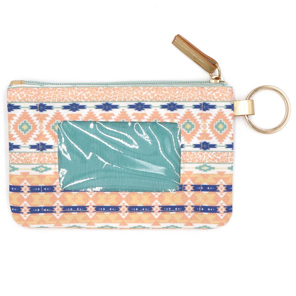 Boho Aztec ID Wallet with Detachable Lanyard