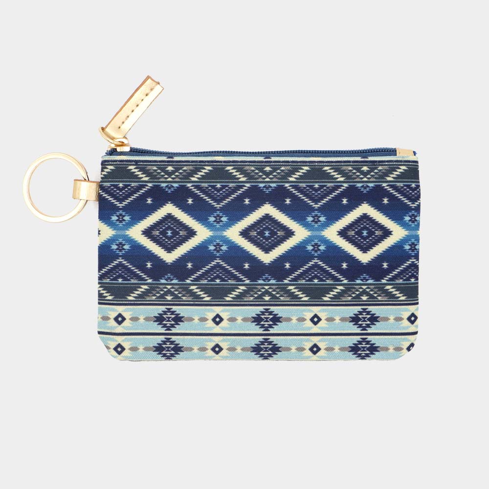 Boho Aztec ID Wallet with Detachable Lanyard