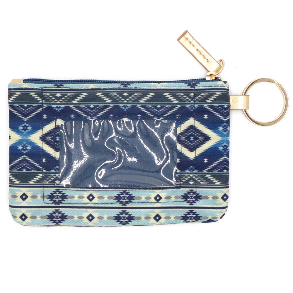 Boho Aztec ID Wallet with Detachable Lanyard