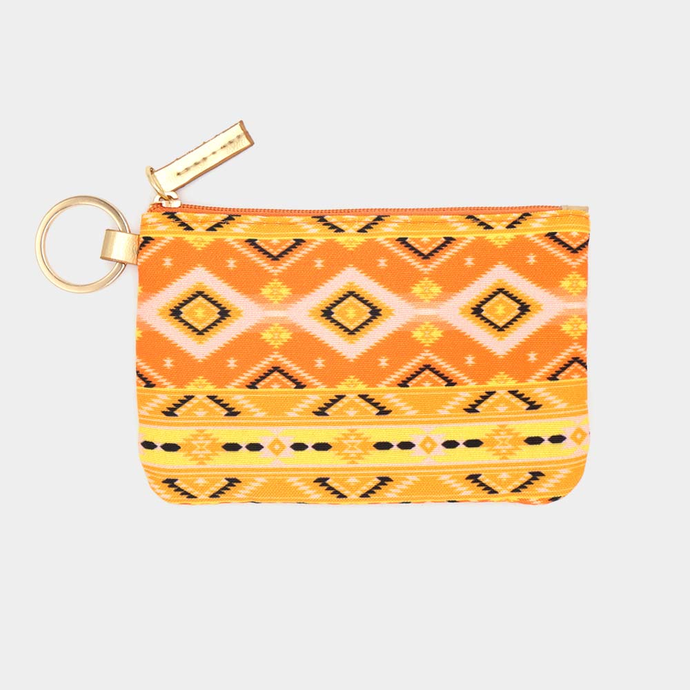 Boho Aztec ID Wallet with Detachable Lanyard