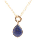 Blue Lapis Teardrop Pendant Necklace