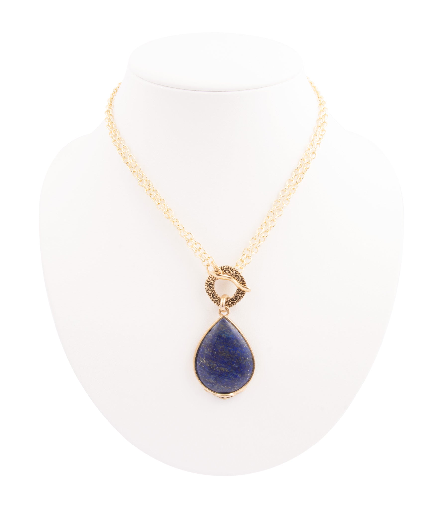 Blue Lapis Teardrop Pendant Necklace