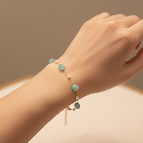 Amazonite Pearl Bracelet Lifestyle
