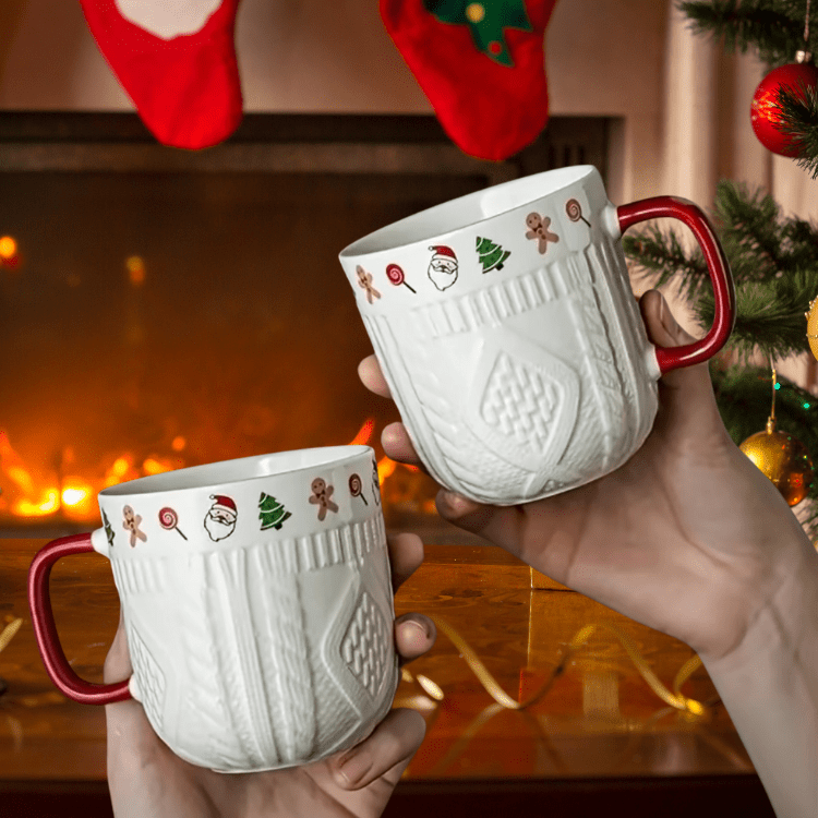 Cozy Sweater Christmas Mug Set