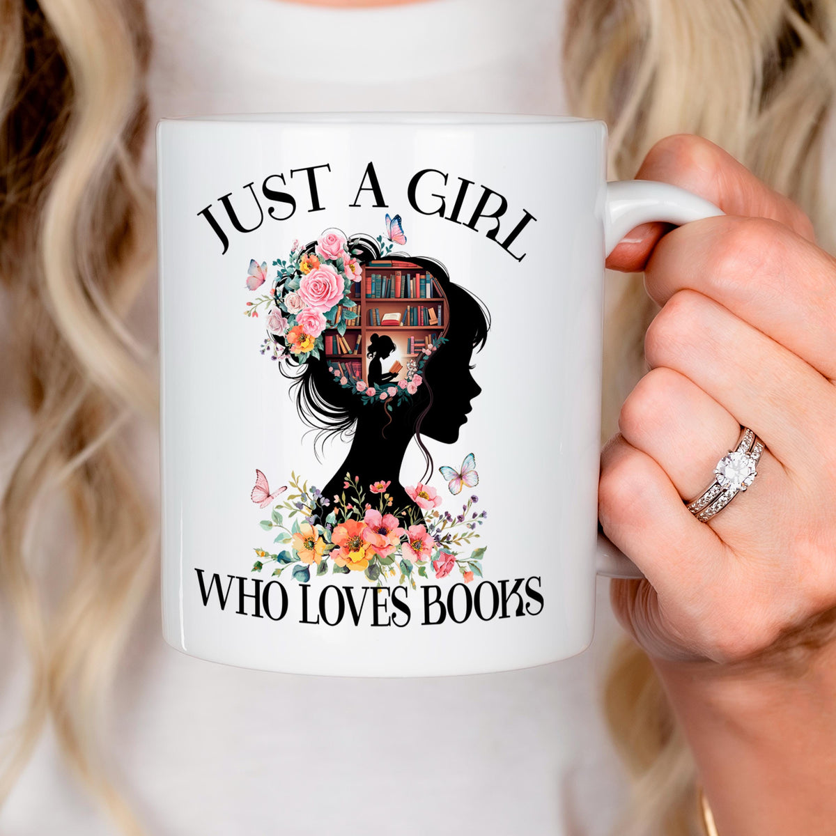 Book Lover Mug | Floral Ceramic Cup