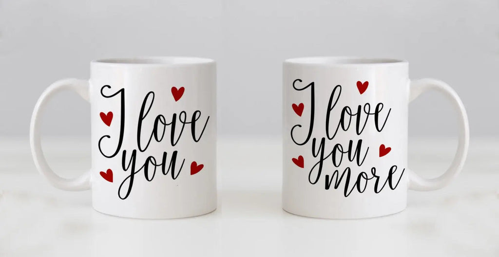I Love You Mug Set | Matching Ceramic Cups