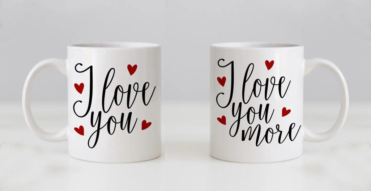 I Love You Mug Set | Matching Ceramic Cups