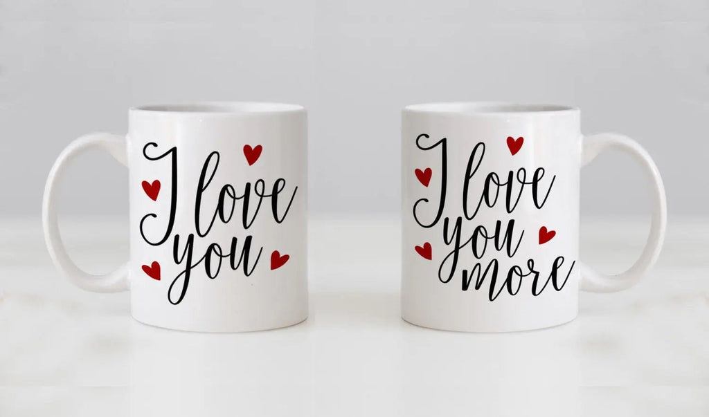 I Love You Mug Set | Matching Ceramic Cups
