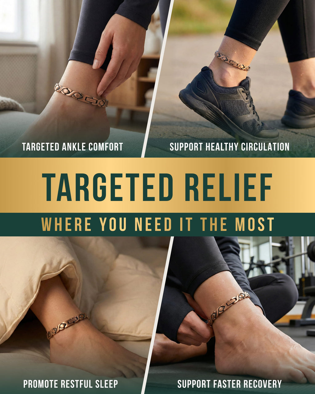 Copper Magnetic Therapy Anklet