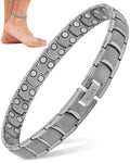 Titanium Magnetic Therapy Anklet for Men — Silver
