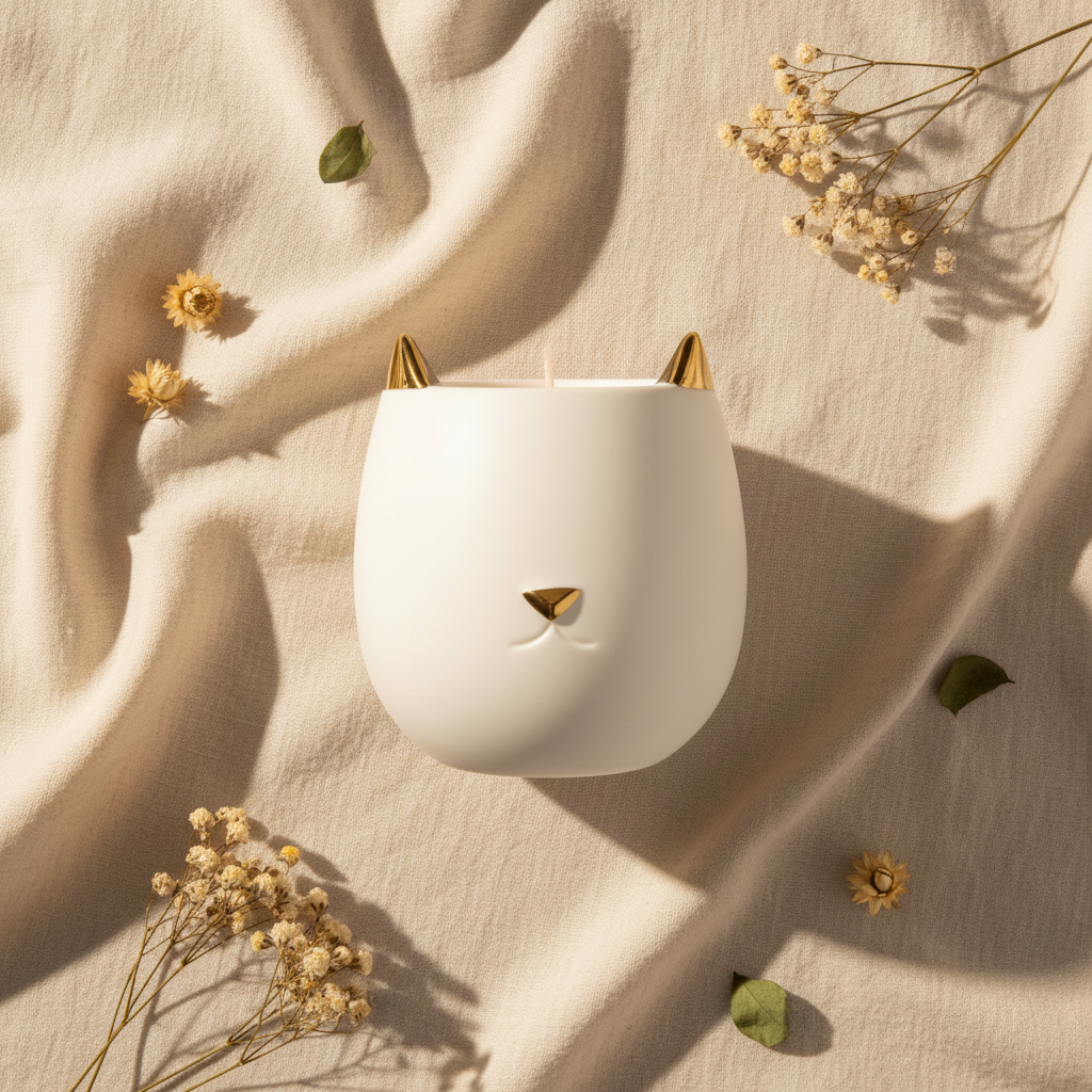 Purrfect Jewel Candle Flat Lay