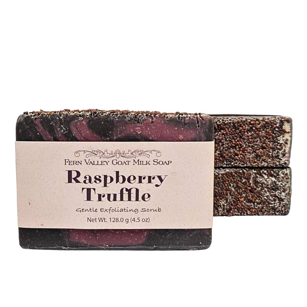 Raspberry Truffle | Exfoliating Goat Milk Soap Bar | Decadent & Sweet