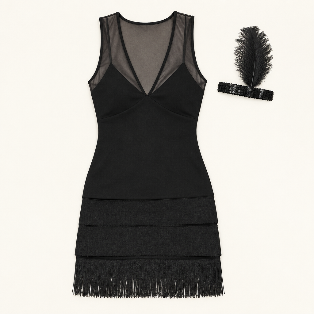 Revised flat lay using the dress detail references